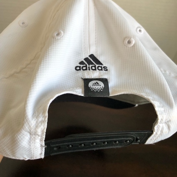 Adidas Golf White and Black Tour Hat 3 Stripe OS - Picture 9 of 11
